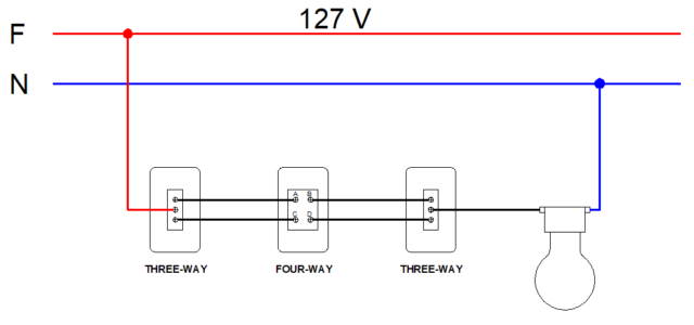 Interruptor Four Way Como Instalar Aprendendo Elétrica 2438